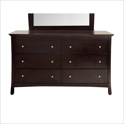 Lifestyle Solutions S375VI Series 6 Drawer Dresser in Twilight Cherry