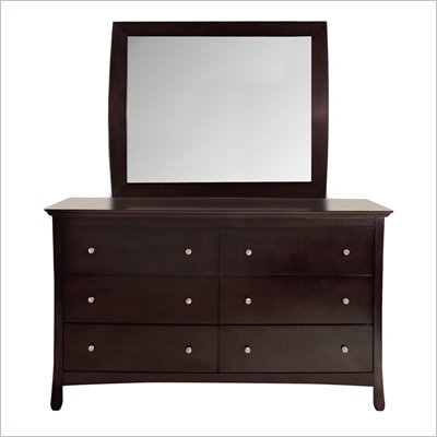 Lifestyle Solutions S375VI Series 6 Drawer Dresser and Mirror Set