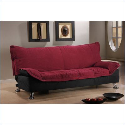 LifeStyle Solutions San Juan Casual Convertible Sofa in Ruby/Black
