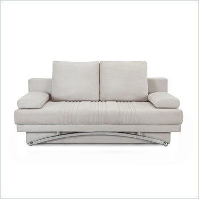 Lifestyle Solutions Signature Convertible Fabric Sofa in Victoria Ivory