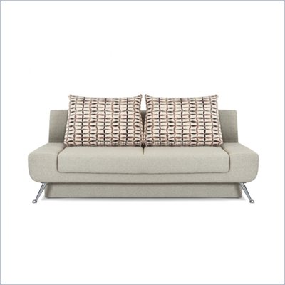 Lifestyle Solutions Signature Convertible Sofa in Amanda Light Brown Fabric 