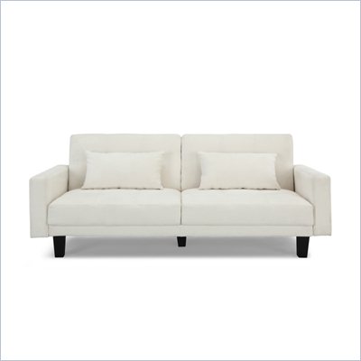 Lifestyle Solutions Signature Romeo Convertible Fabric Sofa in Ivory