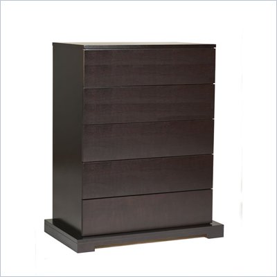Lifestyle Solutions Zurich 5 Drawer Chest in Cappuccino Finish