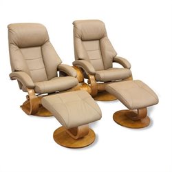 Mac Motion Chairs Oslo 3 Piece Set in Sand Leather Best Price