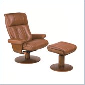 Mac Motion Chairs Oslo Recliner Chair and Ottoman Set in Saddle Leather