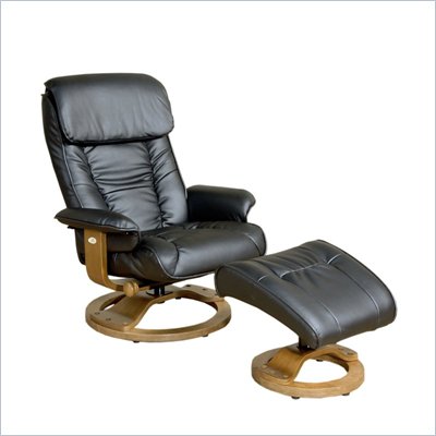 Recliners Chairs on Motion Black Leather Swivel Recliner Chair With Ottoman    819 71 102