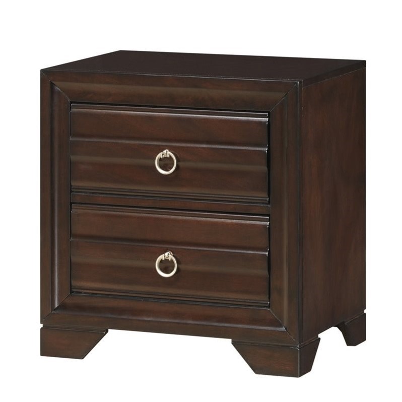Coaster Bryce 2 Drawer Nightstand in Cappuccino SavoyAshmontPendant