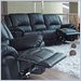 Coaster Furniture Promenade Black Leather-Match Vinyl Reclining Sofa