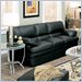 Coaster Furniture Escape Pillow Top Black Leather Sofa