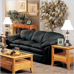 Coaster Furniture Sao Paulo Black Leather Sofa