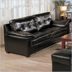 Coaster Furniture Century Drive Black Leather Sofa