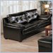 Coaster Furniture Century Drive Black Leather Sofa