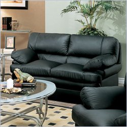 Coaster Furniture Escape Pillow Top Leather Loveseat by Coaster