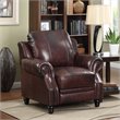 ADD TO YOUR SET: Coaster Furniture Tri-tone Brown Top Grain Leather Recliner Chair