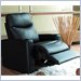 Coaster Furniture Showtime Leather-Match Vinyl Recliner in Black