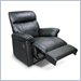 Coaster Furniture King Leather-Match Vinyl Recliner in Black