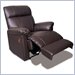 Coaster Furniture King Leather-Match Vinyl Recliner in Brown