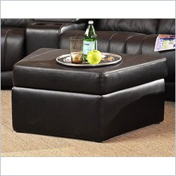 Coaster Furniture Promenade Theater Storage Ottoman in Black