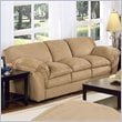 Coaster Padded Microfiber Pillow Top Sofa in Sand