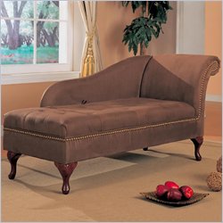 Coaster Alpha Storage Chaise Lounge in Brown