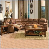 Coaster Hardwood Reclining Sectional Sofa in Wrangler Microfiber
