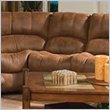 Coaster Hardwood Reclining Sectional Sofa Extension in Wrangler Microfiber