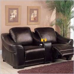 Coaster Hollywood Two Seat Leather Reclining Home Theater Set