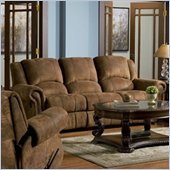 Coaster Rawlinson Double Reclining Sofa in Brown Microfiber