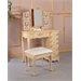 Coaster Hand Painted Wood Makeup Vanity Table Set with Mirror in Ivory