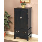 Coaster Five Drawer Jewelry Armoire in Black