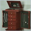 ADD TO YOUR SET: Coaster Five Drawer Jewelry Armoire with Fluted Accents in Brown