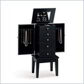 Coaster Five Drawer Jewelry Armoire in Cappuccino Brown