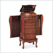 Coaster Elegant Antique Cherry Jewelry Armoire in Light Cherry