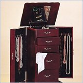 Coaster Five Drawer Antique Style Jewelry Armoire in Mahogany