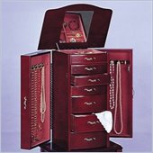 Coaster Eight Drawer Deluxe Antique Style Jewelry Armoire in Mahogany