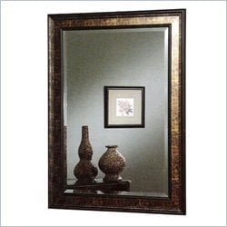 Coaster Wall Mirror with Black and Copper Frame