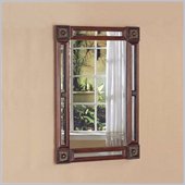 Coaster Flower Motif Design Wall Mirror In Antique Wood Finish