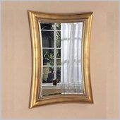 Coaster Contemporary Bevelled Wall Mirror in Antique Gold