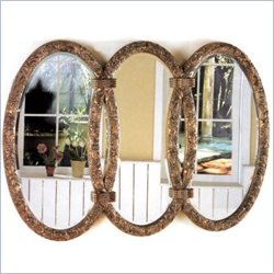 Coaster Triplet Mirror in Antique Bronze Finish
