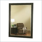 Coaster Contemporary Wide Rectangular Black and Silver Mirror