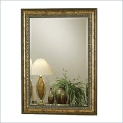 Coaster Square Wall Mirror in Wood and Gold