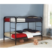 Coaster Rustic Black Metal Full over Full Bunk Bed