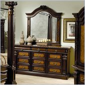 Coaster Montecito Dresser with Mirror in Medium Cherry Chestnut