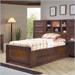 Coaster Transitional Style Youth Storage Bed in Walnut Finish