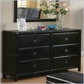 Coaster Upholstered Dresser in Dark Brown Bycast