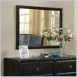 ADD TO YOUR SET: Coaster  Mirror with an Upholstered Frame in Dark Drown Bycast 