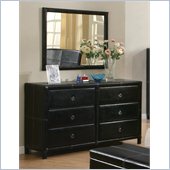 Coaster  Danielle  Dresser and Mirror Set in Dark Brown Bycast
