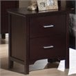 ADD TO YOUR SET: Coaster  2 Drawer Nightstand in Mahogany Finish