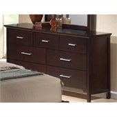 Coaster Kendra 7 Drawer Double Dresser in Mahogany Finish