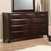 Coaster Phoenix Dresser in Rich Cappuccino Finish